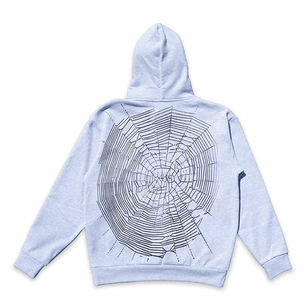 Black Phase Orb Weaver Heavyweight Cotton Hoodie