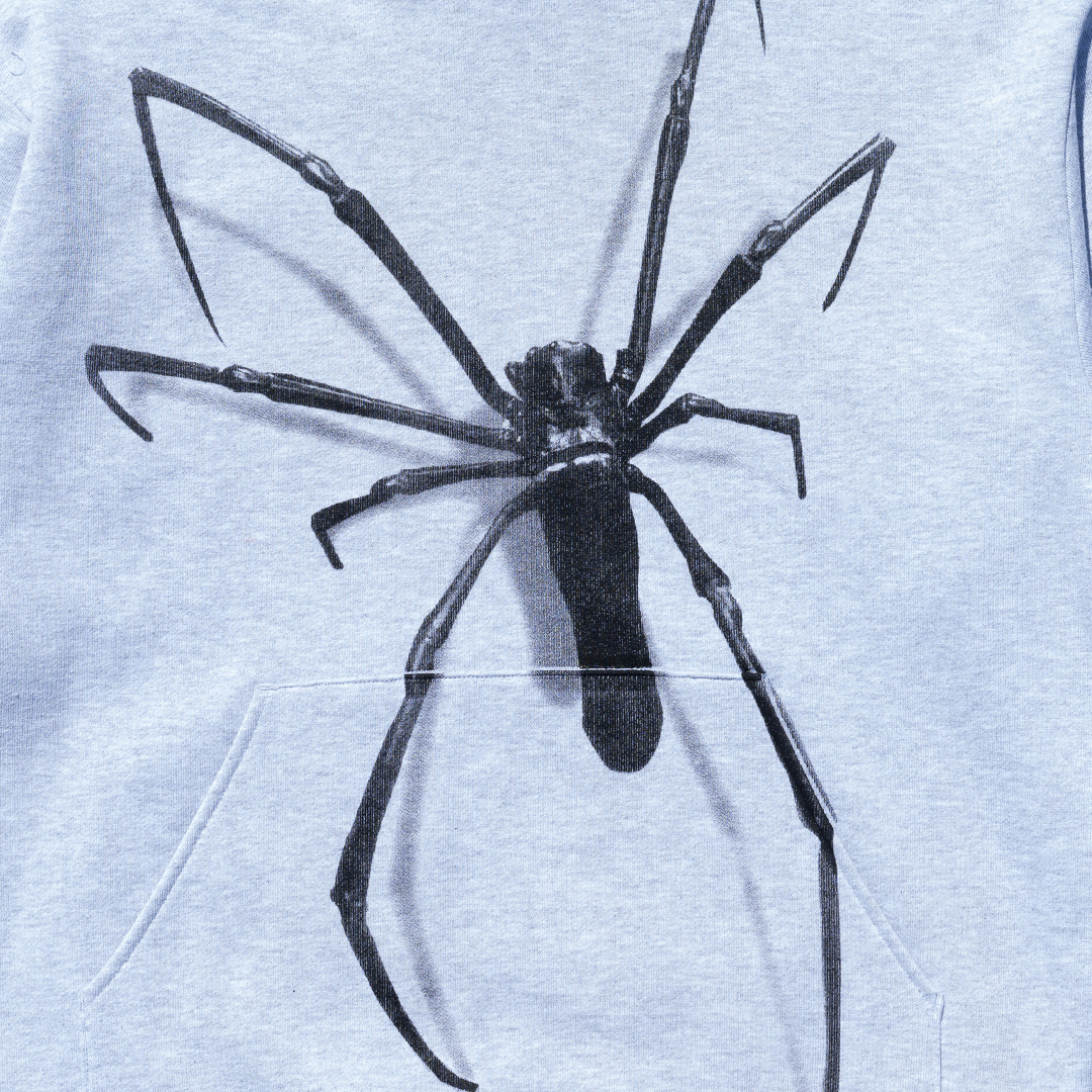 Black Phase Orb Weaver Heavyweight Cotton Hoodie