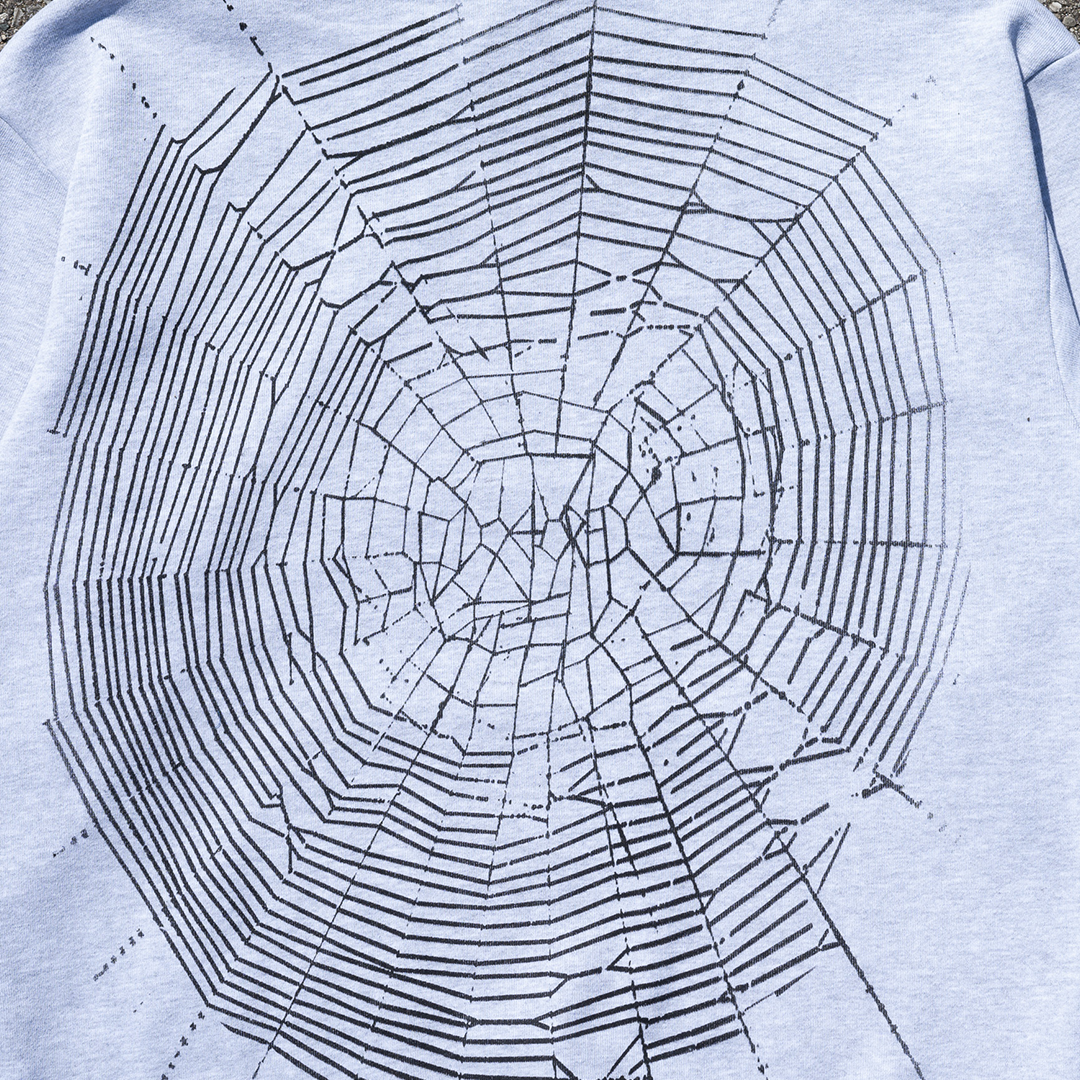 Black Phase Orb Weaver Heavyweight Cotton Hoodie